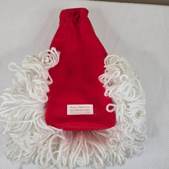 Handcrafted Santa Claus Yarn Face Decoration Kitchen Table Crafts - Picture 4 of 6